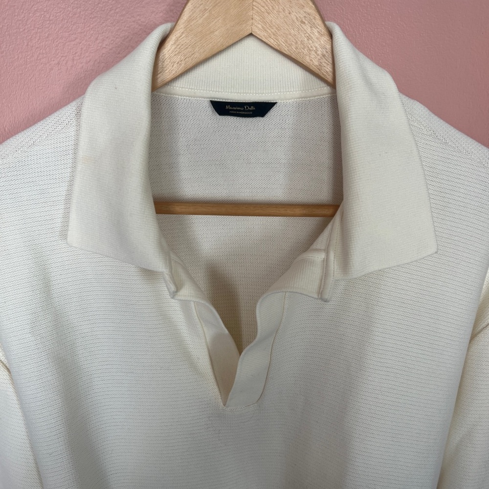 Massimo Dutti Men's Cream Sweater. Size XL. Like New. - Picture 3 of 6